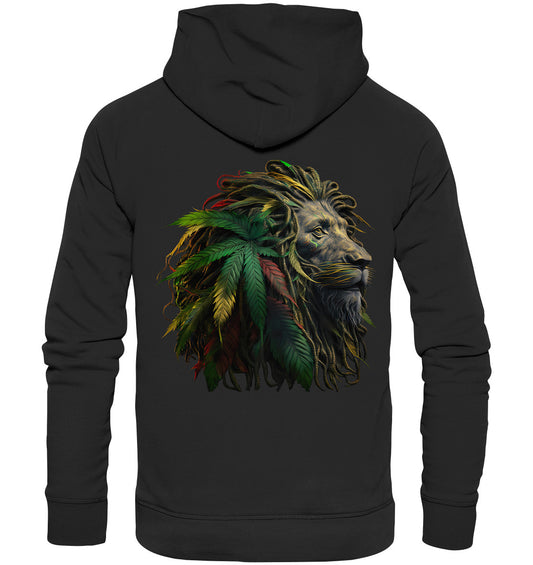 Majestätischer Rastafari Löwenkopf - Organic Hoodie