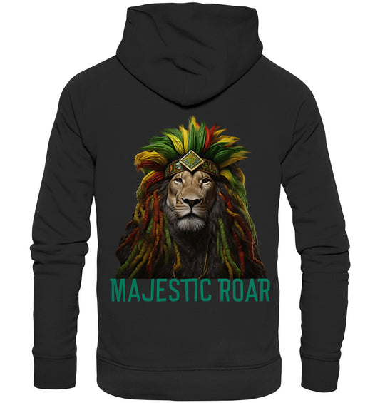 Majestic Roar Rasta Lion - Organic Hoodie