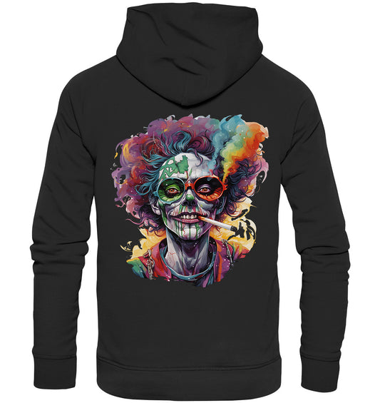 Psychedelischer Raucher Clown - Organic Hoodie