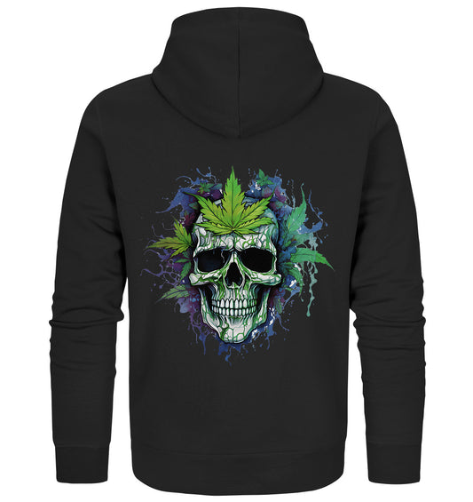 Cannabis Skull - Organic Zipper