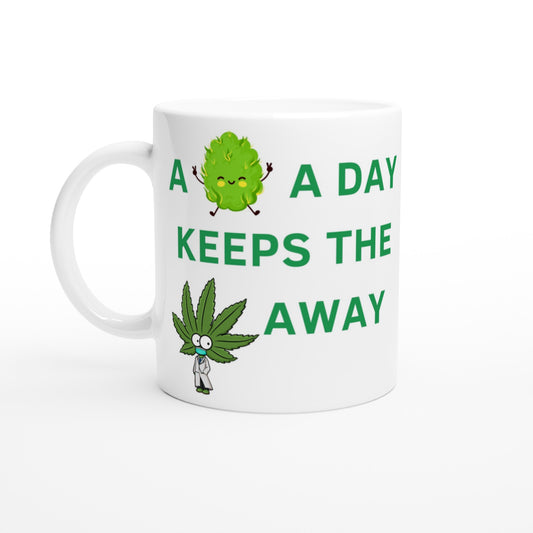 GanZar "A Bud a day" ceramic mug for cannabis lovers