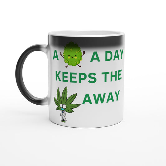 GanZar "A Bud a day" Magic Ceramic Mug for Cannabis Lovers