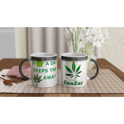 GanZar "A Bud a day" Magische Keramiktasse für Cannabis-Liebhaber